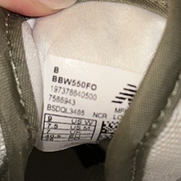 New Balance 550s light green W 9 - Picture 7 of 7